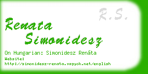 renata simonidesz business card